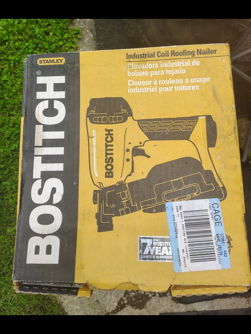 Stanley Magnesium Industrial Coil Roofing Nailer